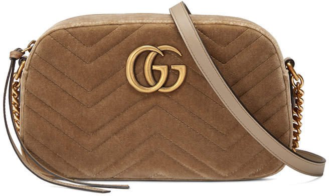 GG Marmont velvet small shoulder bag