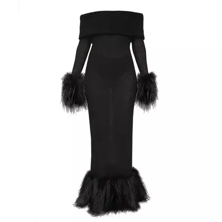 Black Fur Dress – Lirika Matoshi