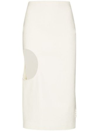 Off-White Cutout Midi Skirt - Farfetch