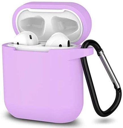 Amazon.com: AirPods Case, SATLITOG Protective Silicone Cover Compatible with Apple AirPods 2 and 1(Light Purple): Clothing