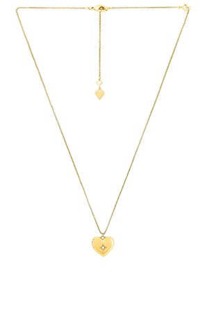Wanderlust + Co Heart Locket Necklace in Gold | REVOLVE