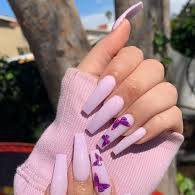 purple butterfly nails - Google Search
