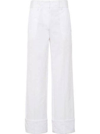 Prada wide-leg trousers white P204CS2011BMS - Farfetch