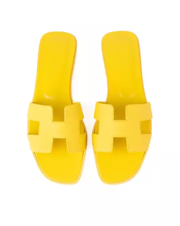 Hermès Oran Sandals in Yellow