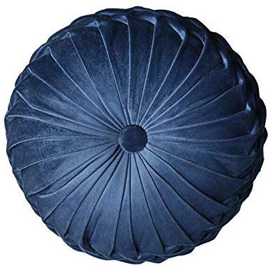 Amazon.com: Gentlecarin Round Filled Cushion,Velvet Cushions,Pleated Round Pillow, Scatter Cushion Home Decorative for Home Sofa Chair Bed Car Decor: Home & Kitchen