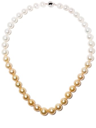 Yoko London 18kt White Gold Ombré South Sea Pearl Necklace - Farfetch