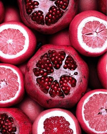 grapefruit and pomegranate