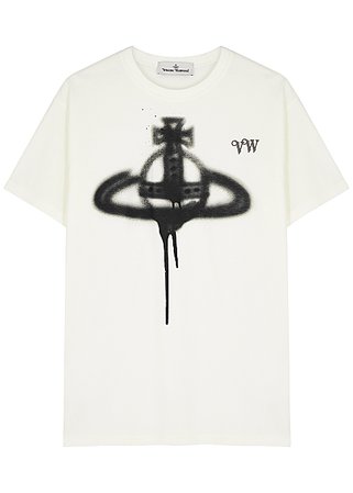 Vivienne Westwood Spray Orb white cotton T-shirt - Harvey Nichols