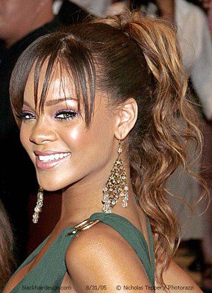 Best Black Hair: Rihanna In a Ponytail