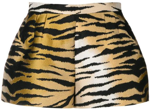 tiger printed shorts