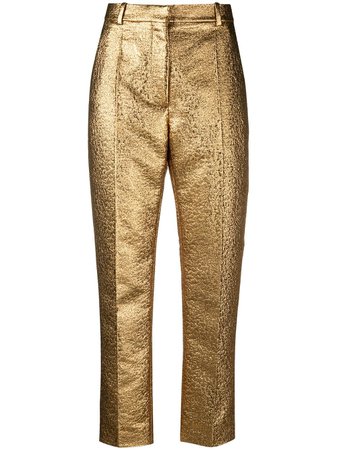 Shop gold Valentino golden cropped trousers with Express Delivery - Farfetch