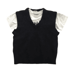 tee with sweater vest