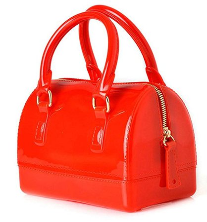 Amazon.com: Agneta Women's Spring Summer Style Candy Crystal Jelly Bag Small Handbag (Red): Shoes