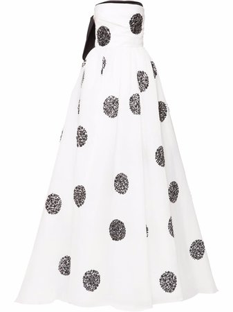 Carolina Herrera polka-dot Flared Dress - Farfetch