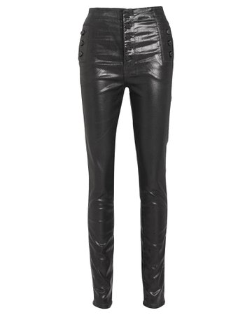 Women's Skinny Black Leather Pants | J Brand