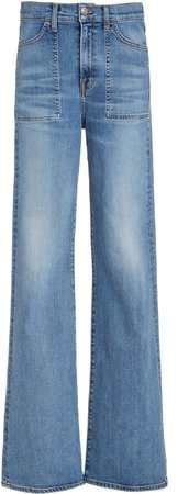 Veronica Beard Crosbie High-Rise Flared-Leg Jeans
