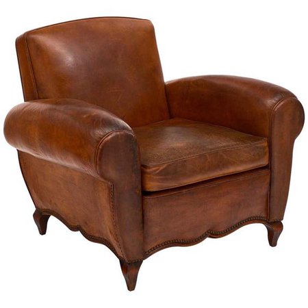 leather armchair art deco