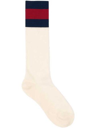 Gucci Cotton Socks with Web $140 - Shop Online AW18 - Fast AU Delivery, New Season, New Arrivals