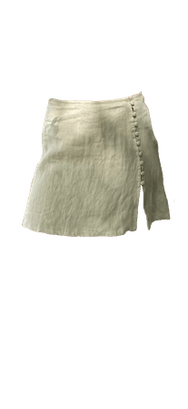 VRG GRL Galerie Linen Mini Skirt // Sage