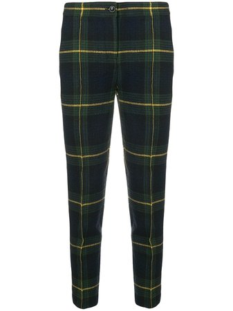 Boutique Moschino Checked Skinny Trousers - Farfetch