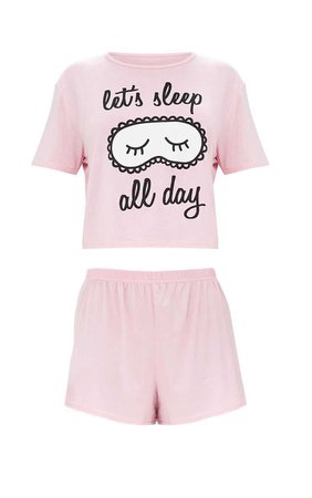 Baby Pink Sleep All Day PJ Set
