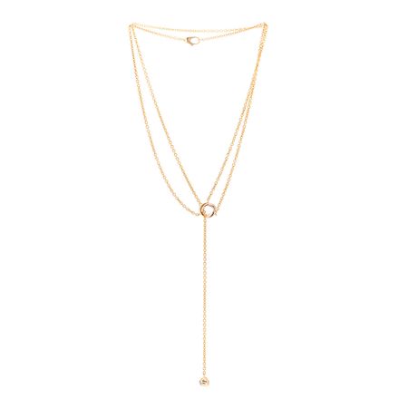 CARTIER 18K Pink Yellow White Gold Baby Trinity Pampilles Necklace 1142704 | FASHIONPHILE