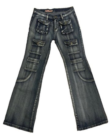 denim pocket grunge jeans