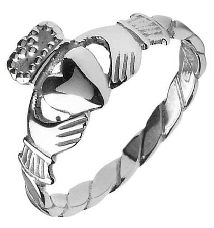 Claddagh Ring with Twist Band