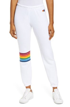 Aviator Nation Rainbow Stripe Sweatpants | Nordstrom