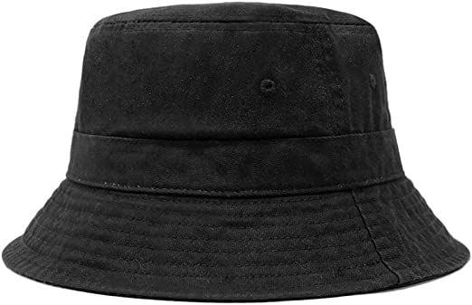CHOK.LIDS Cotton Bucket Hats Unisex Wide Brim Outdoor Summer Cap Hiking Beach Sports (Black) at Amazon Women’s Clothing store