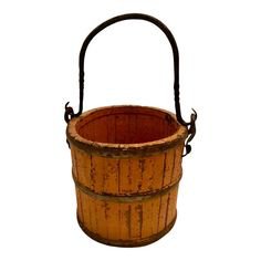 19th Century French Wood and Iron Pail