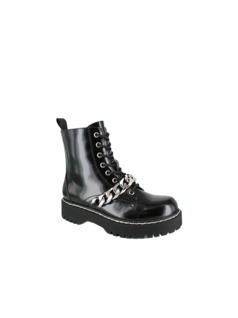 black silver chain boots footwear