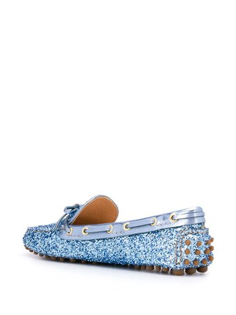Car Shoe gliter detail loafers blue KDD006FD00536B - Farfetch