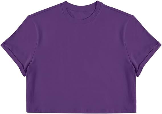 Karlywindow Mens Cropped Tank Top Short Sleeve Print Cotton Crop T Shirt Hot Shirts at Amazon Men’s Clothing store