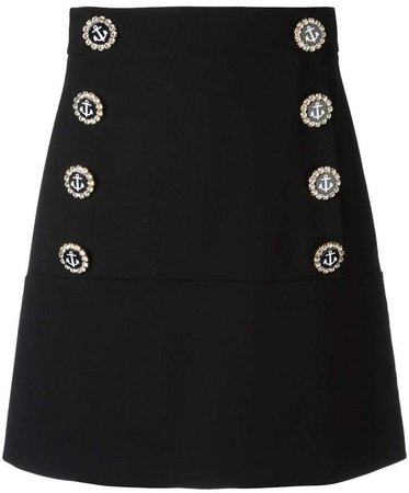 nautical button skirt