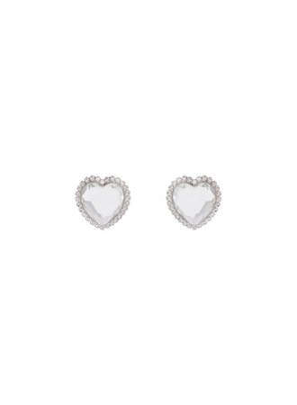 Crystal Heart Earrings – Alessandra Rich