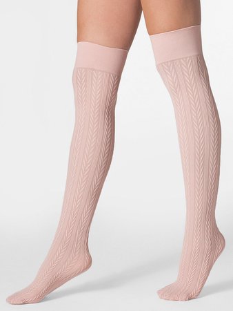 Opaque Over-the-Knee Cable Knit Sock | American Apparel