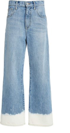 Sandy Liang Paw Ombre Wash Jeans