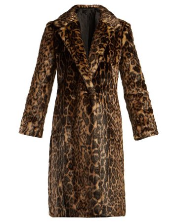 Lyst - Nili Lotan Marvin Leopard Print Faux Fur Coat in Brown - Save 68.03178484107579%