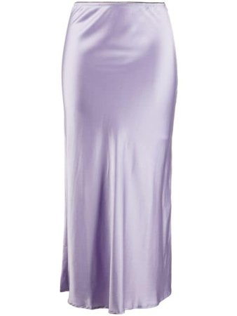 Andamane Bella Satin Midi Skirt L91G565 Purple | Farfetch