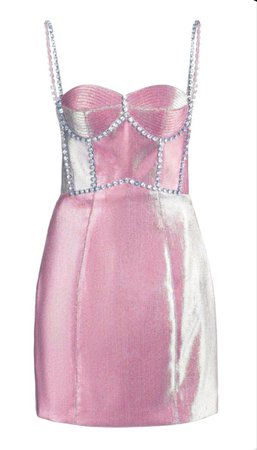 AREA pink dress