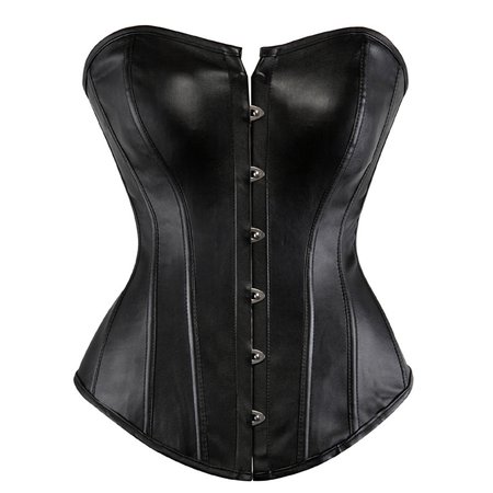 Sapubonva leather corselet corsets and bustiers tops shaper pu synthetic black corset overbust women clothing lingerie plus size|Bustiers & Corsets| - AliExpress