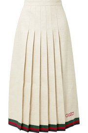 Gucci | Floral-jacquard midi skirt | NET-A-PORTER.COM