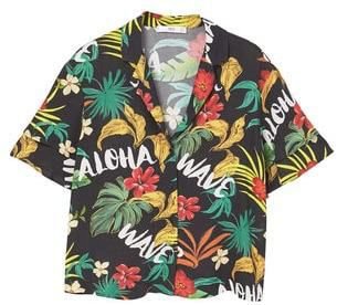 MANGO Tropical print shirt