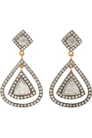 Amrapali | 18-karat gold diamond earrings | NET-A-PORTER.COM