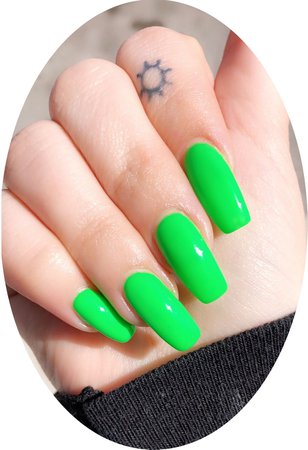 bright green nails