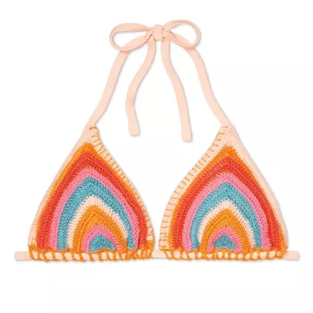 Women's Crochet Triangle Bikini Top - Xhilaration™ : Target