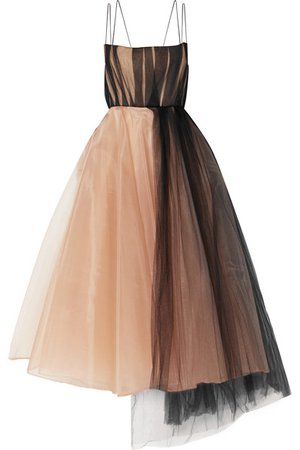 Alex Perry | Lovell organza and tulle midi dress | NET-A-PORTER.COM
