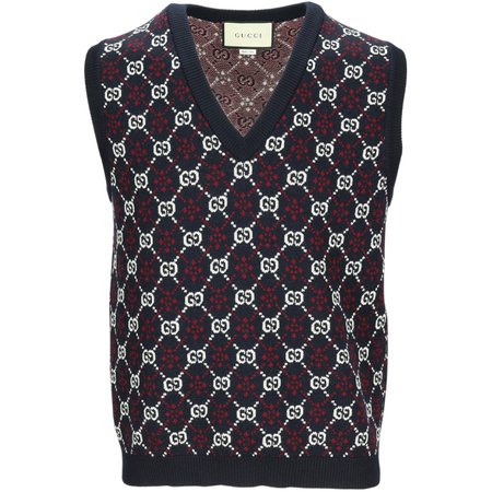 Gucci GG Pattern V-Neck Sweater