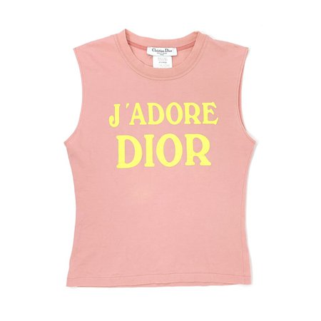 J’adore Dior Pink Logo Tank Top - S – Treasures of NYC